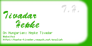 tivadar hepke business card